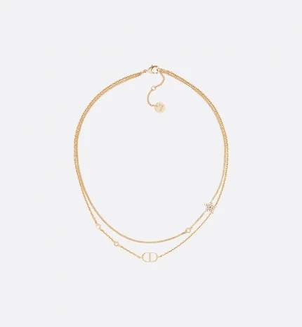 Petit CD double chain necklace