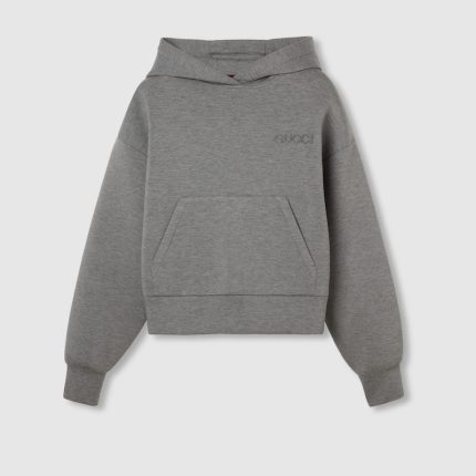 Viscose jersey hooded sweatshirt
