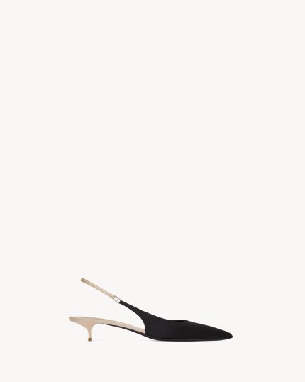 CHERISH slingback pumps in satin crepe