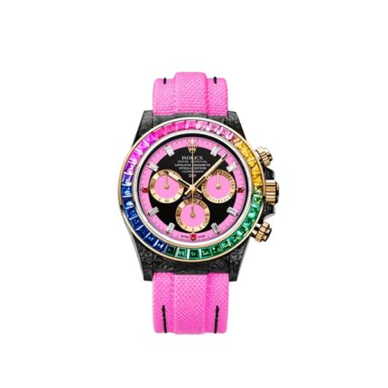 ROLEX Diw Daytona carbon rainbow pink 40mm carbon